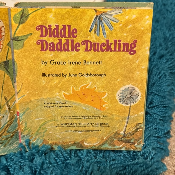 🎉2/$15🎉Diddle Daddle Duckling, hardcover, 1971 - Picture 7 of 12